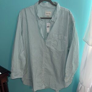 American Eagle XL Men’s Striped Button Up Shirt NWT